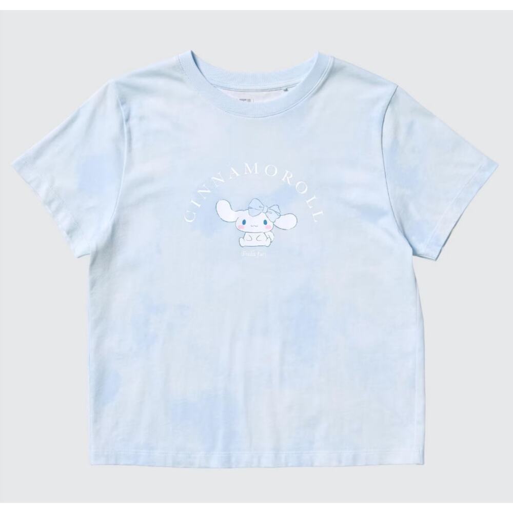 Uniqlo Sanrio Cinnamoroll Tie Dye Graphic T-shirt in Light Blue